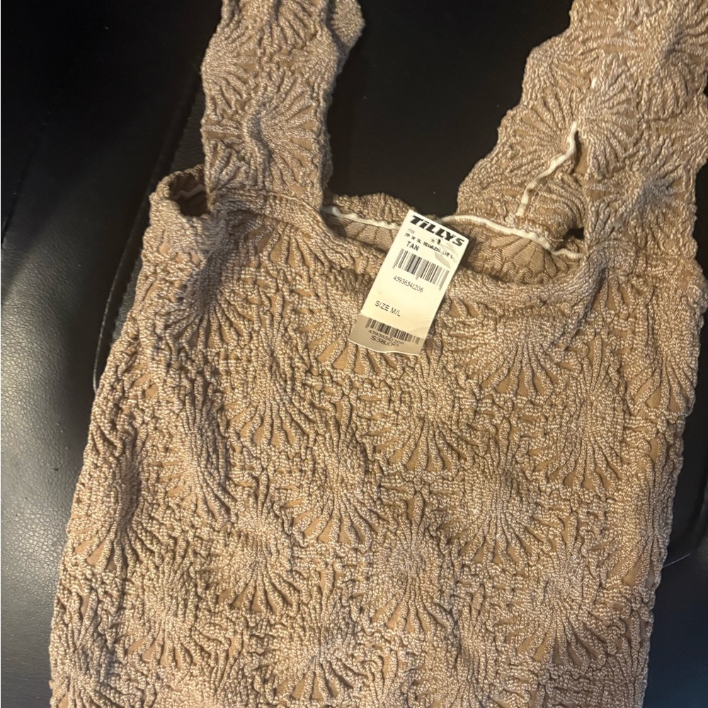 Tilly's Textured Tan Tank Top